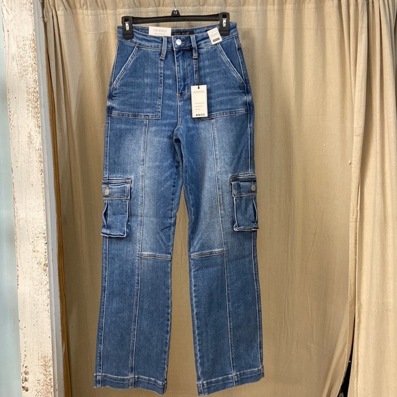 Judy Blue Jeans Judy Blue High Waist Cargo Wide Leg Jeans 88724